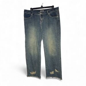THE KRIPT Stylish Distressed Jeans Size Large
